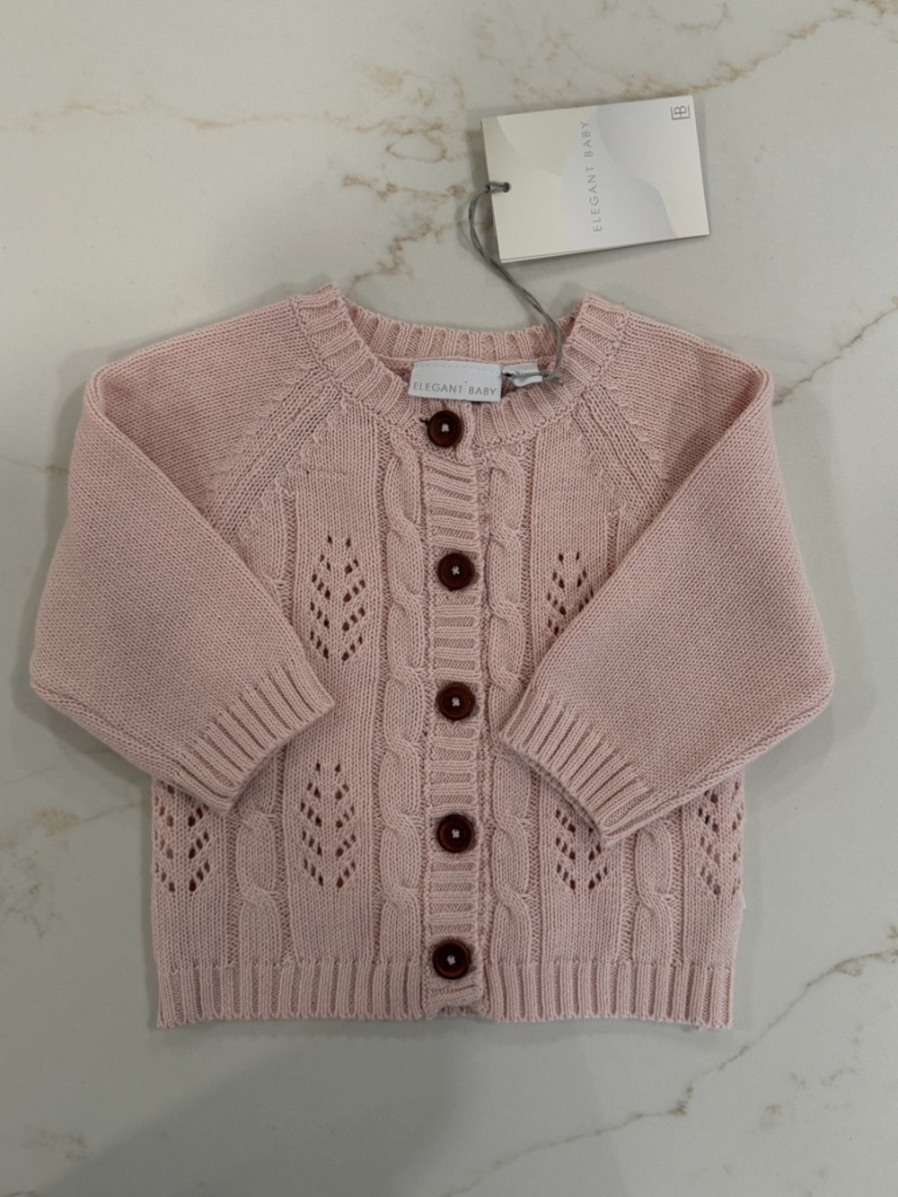 Baby Pink Knit Cardigan